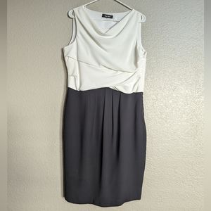 Nine west black and white dress size 10 bodycon